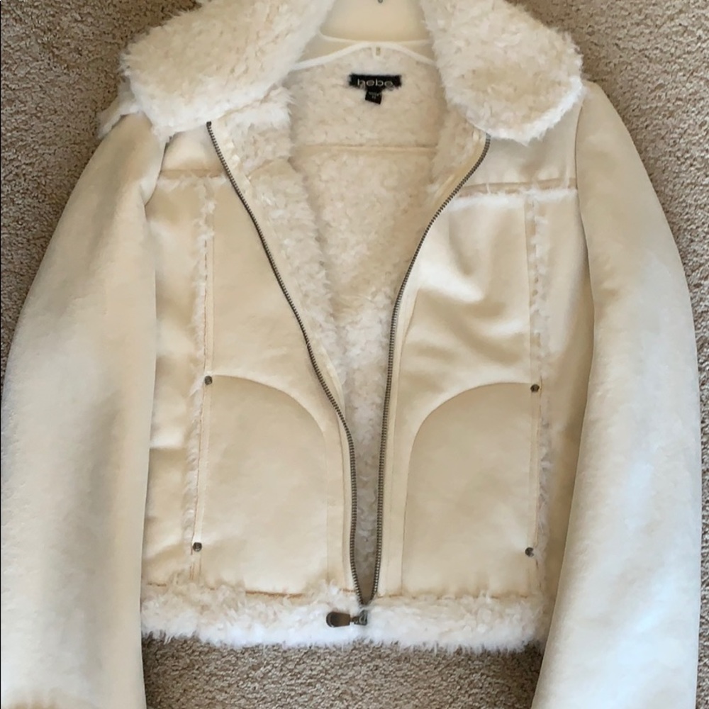 NWOT Bebe jacket women XS cream color - Picture 3 of 11